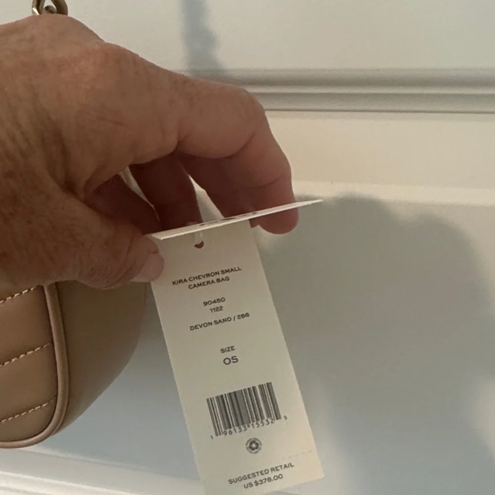 Tory Burch Quilted Camera Crossbody in Taupe - Picture 3 of 6